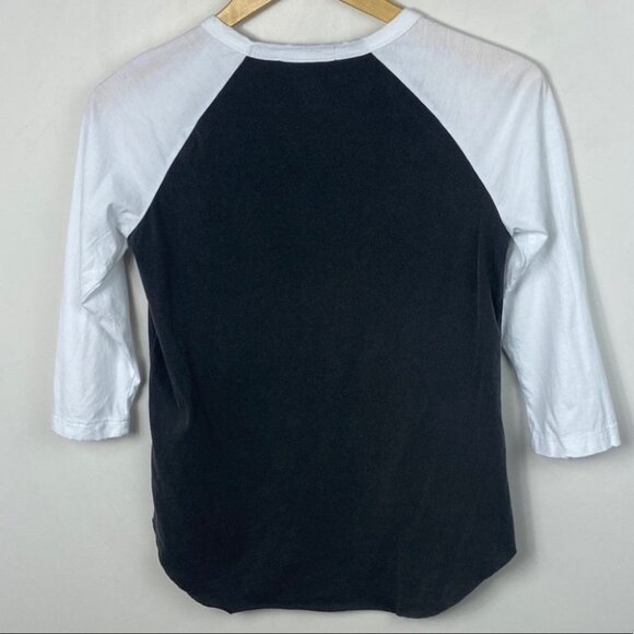 Junk Food Raglan Star Wars Logo Tee Long Sleeves Size Small Metallic Revolve S - Picture 6 of 8